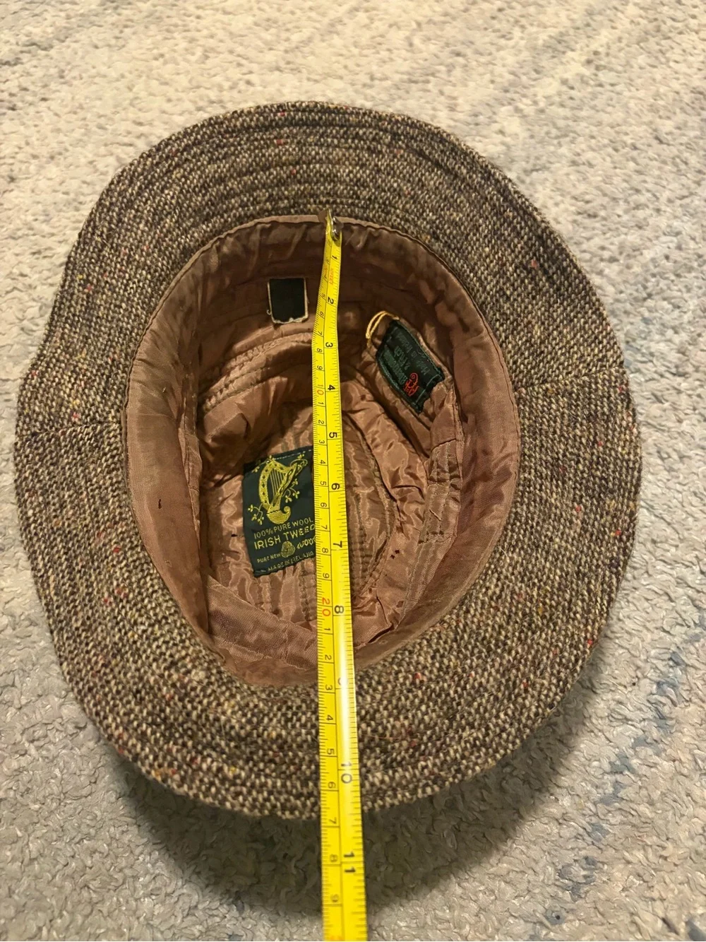 ⁠Vintage Abercrombie & Fitch Irish Tweed Walking Hat Wool Made in Ireland 7 5/8⁠
